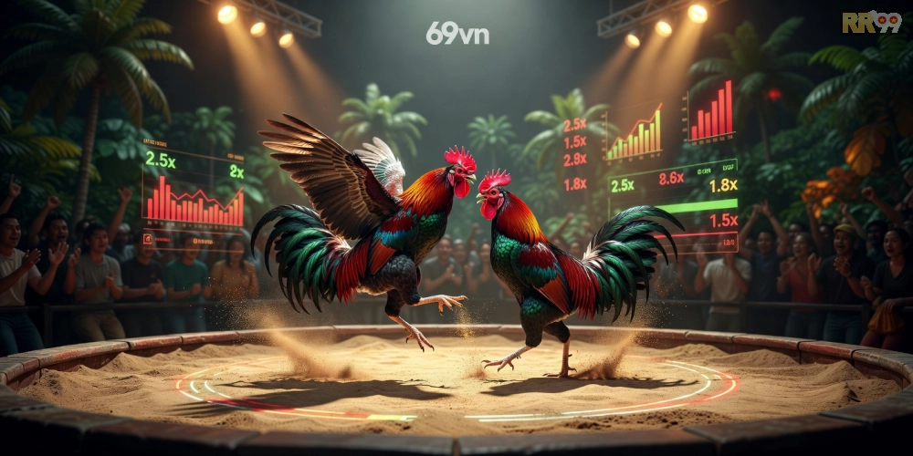 Hình minh họa khái niệm đá gà casino trực tiếp 69vn với giao diện hiện đại và trận đấu sống động
